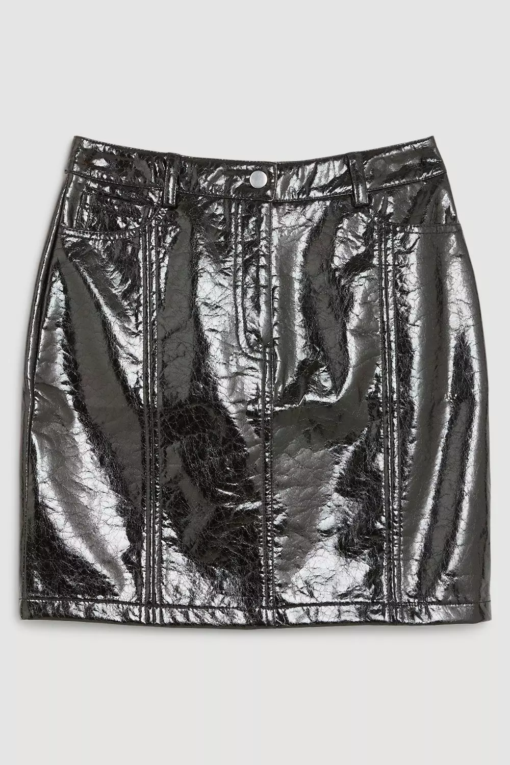 Karen millen faux 2024 leather mini skirt