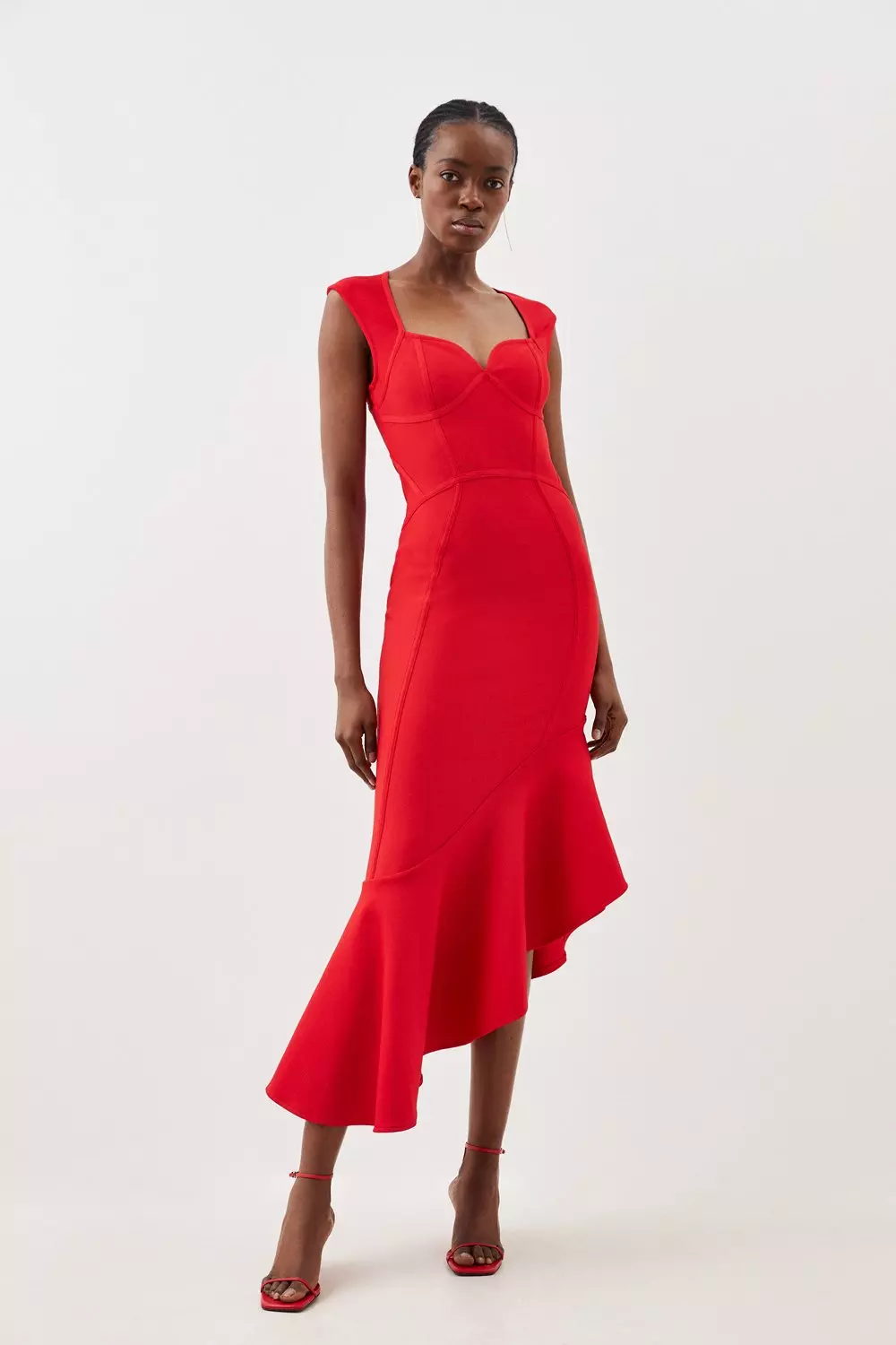 Karen millen shop red knit dress