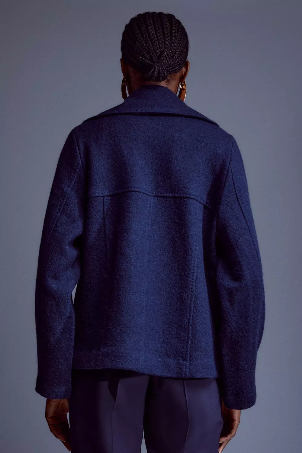 Navy blue store wool jacket