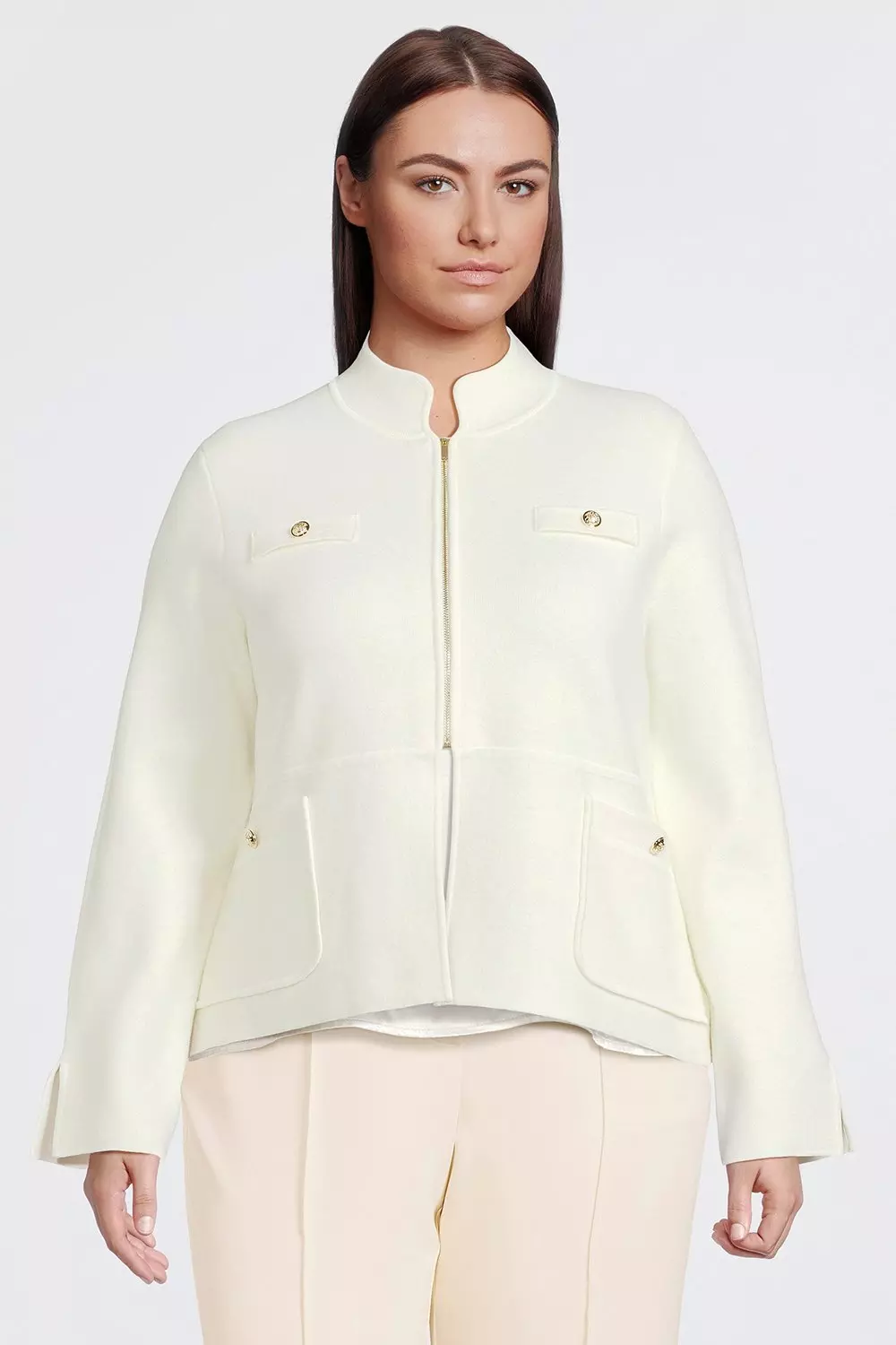 Karen millen zip hot sale tailored jacket