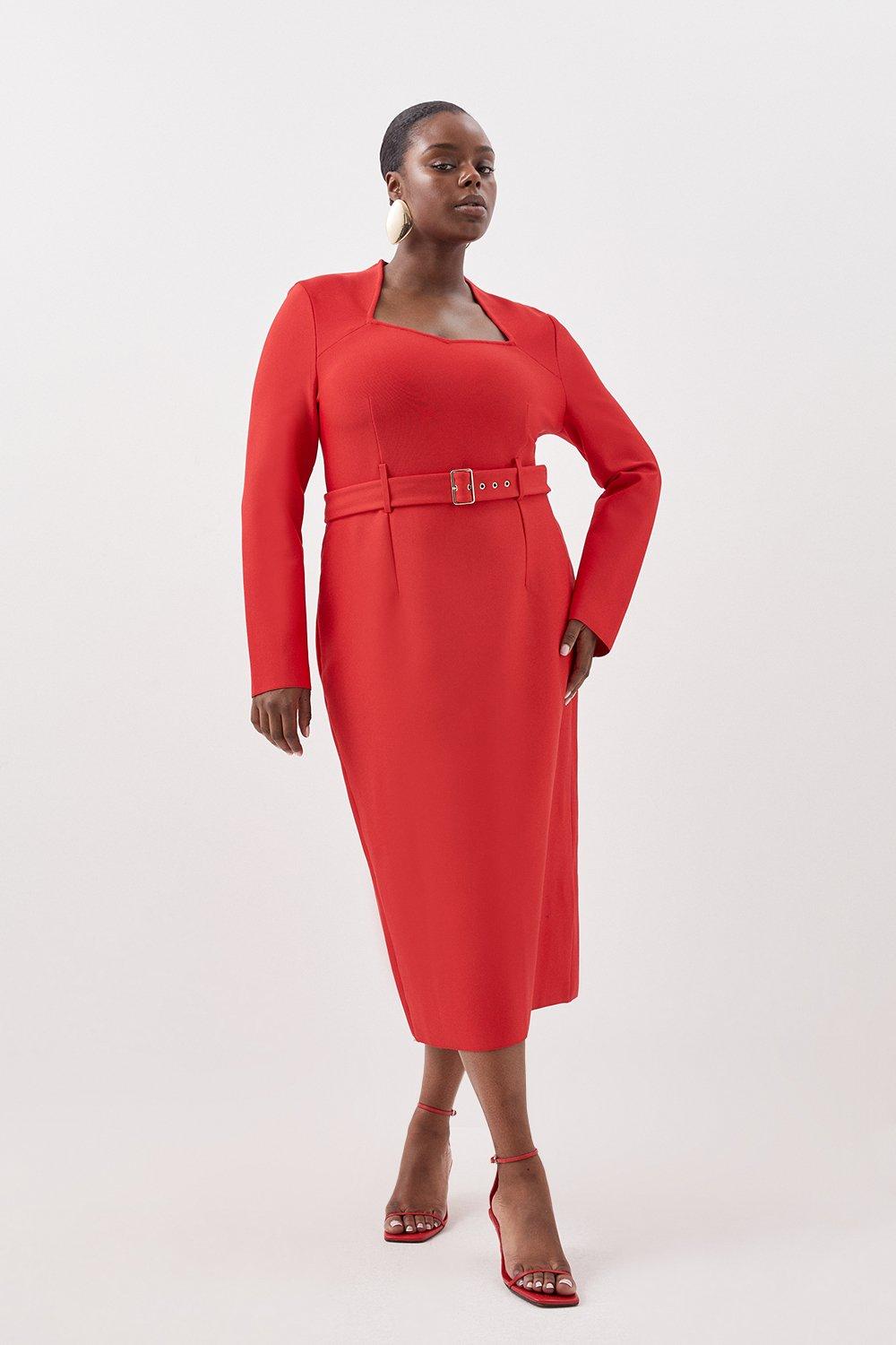 Everyday Belted Dress  Belted dress, Dress, Red dress