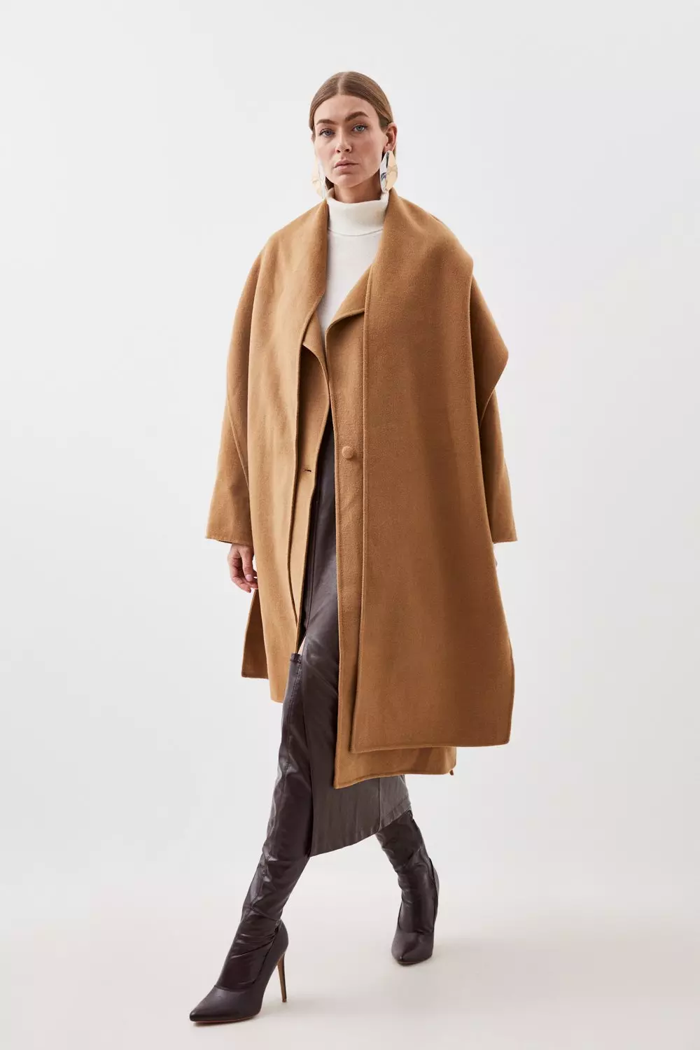 Karen millen clearance camel tailored coat