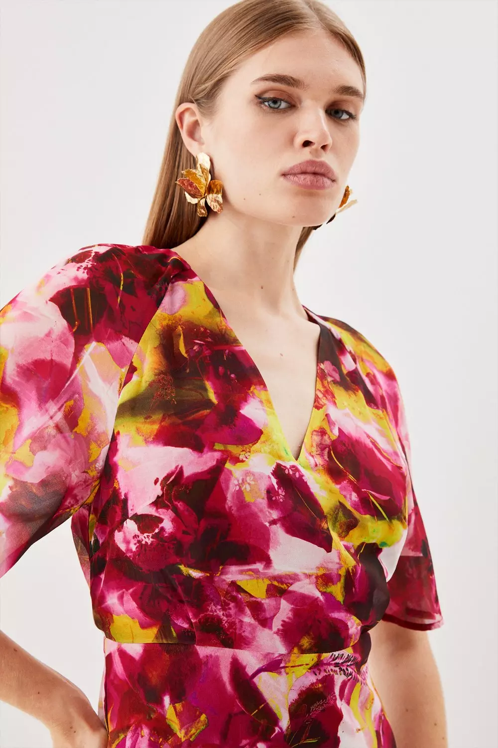 Karen millen outlet abstract print dress