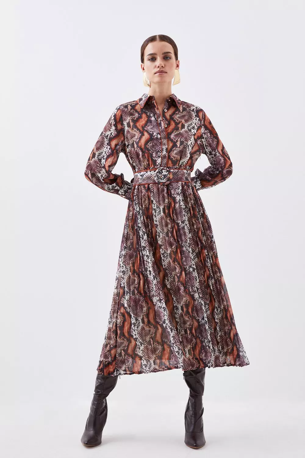 Red leopard maxi store dress karen millen