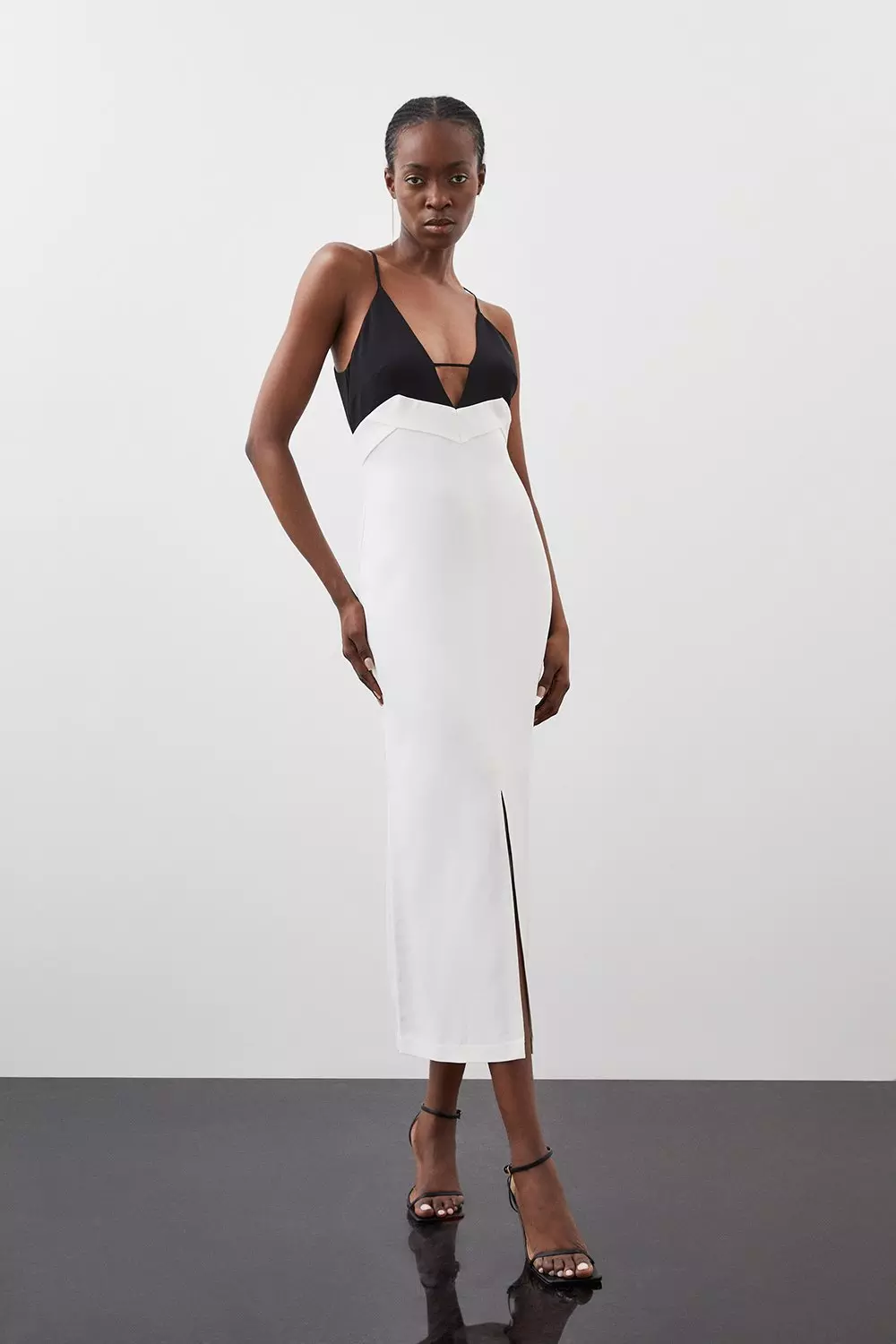 Karen millen hotsell white midi dress