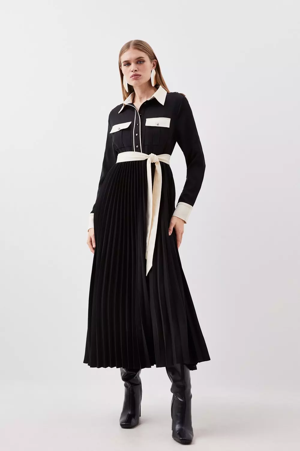 Karen millen striped maxi clearance dress