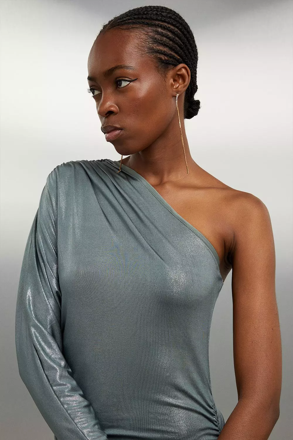 Metallic jersey clearance dress