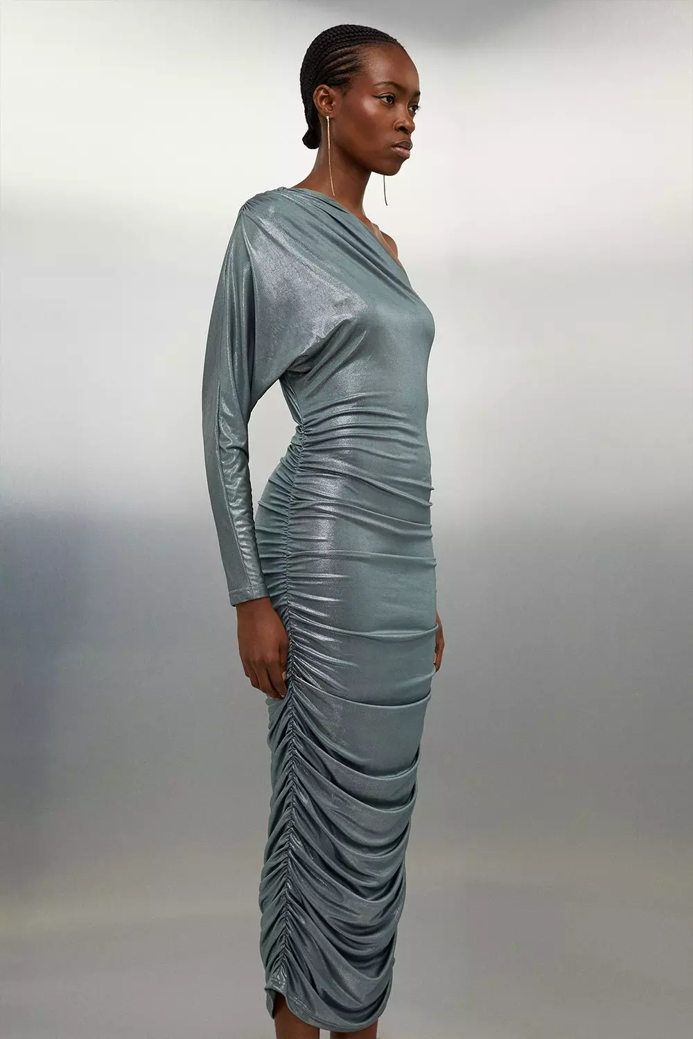 Metallic on sale jersey dress