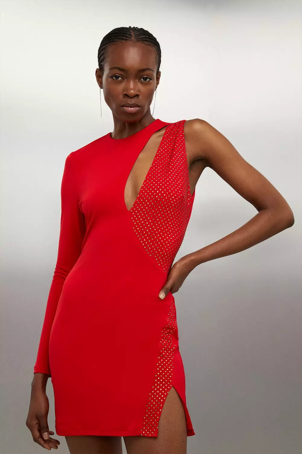 Karen millen best sale red sequin dress