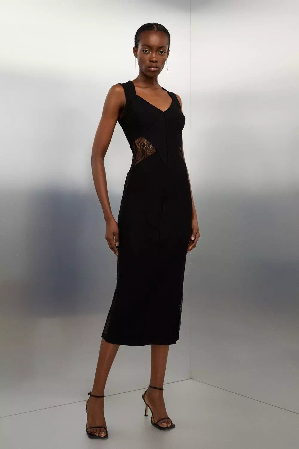 Midi dress 2025 with lace