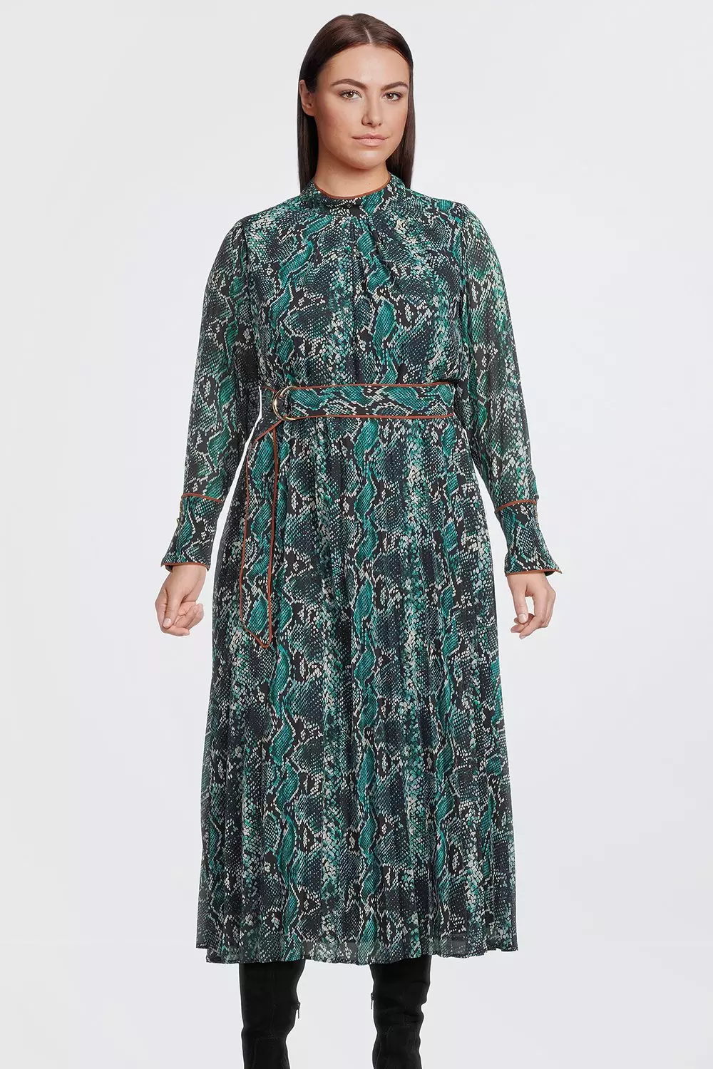 Printed georgette maxi clearance dress