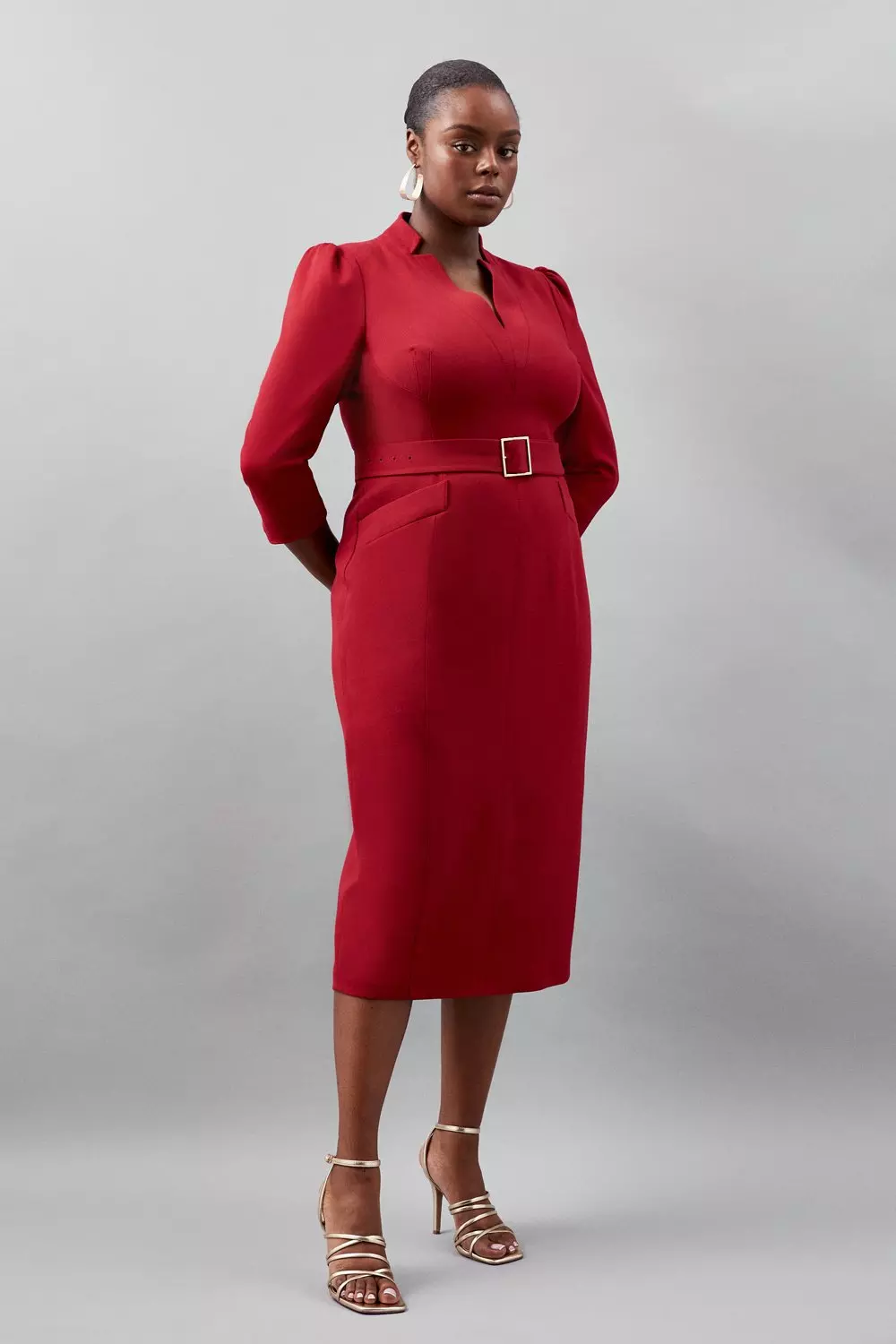 Tailored on sale red dress