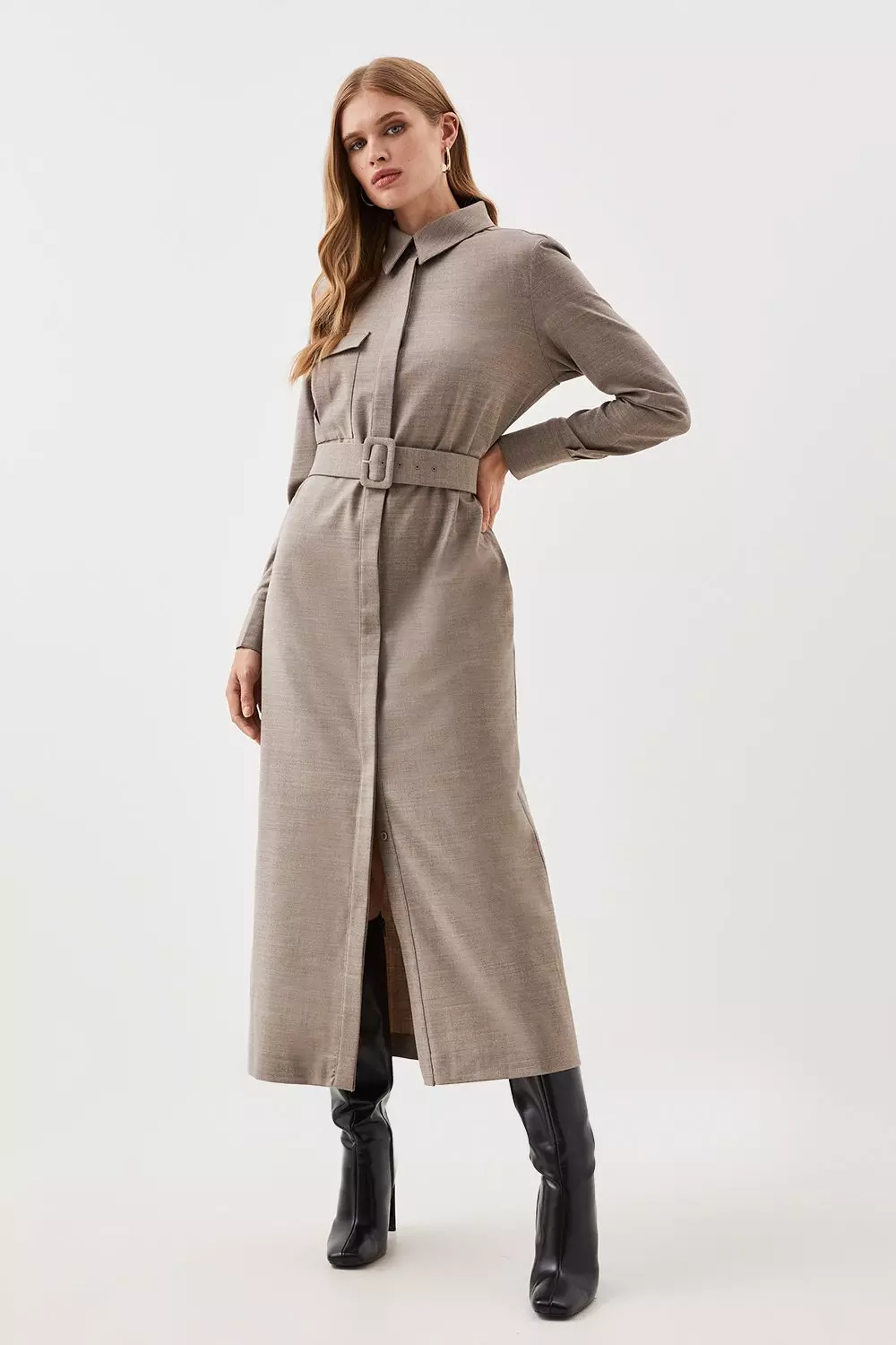 Lydia Millen Belted Tailored Trench Coat | Karen Millen
