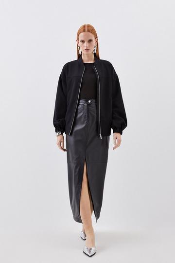 Tailored Relaxed Bomber Jacket black