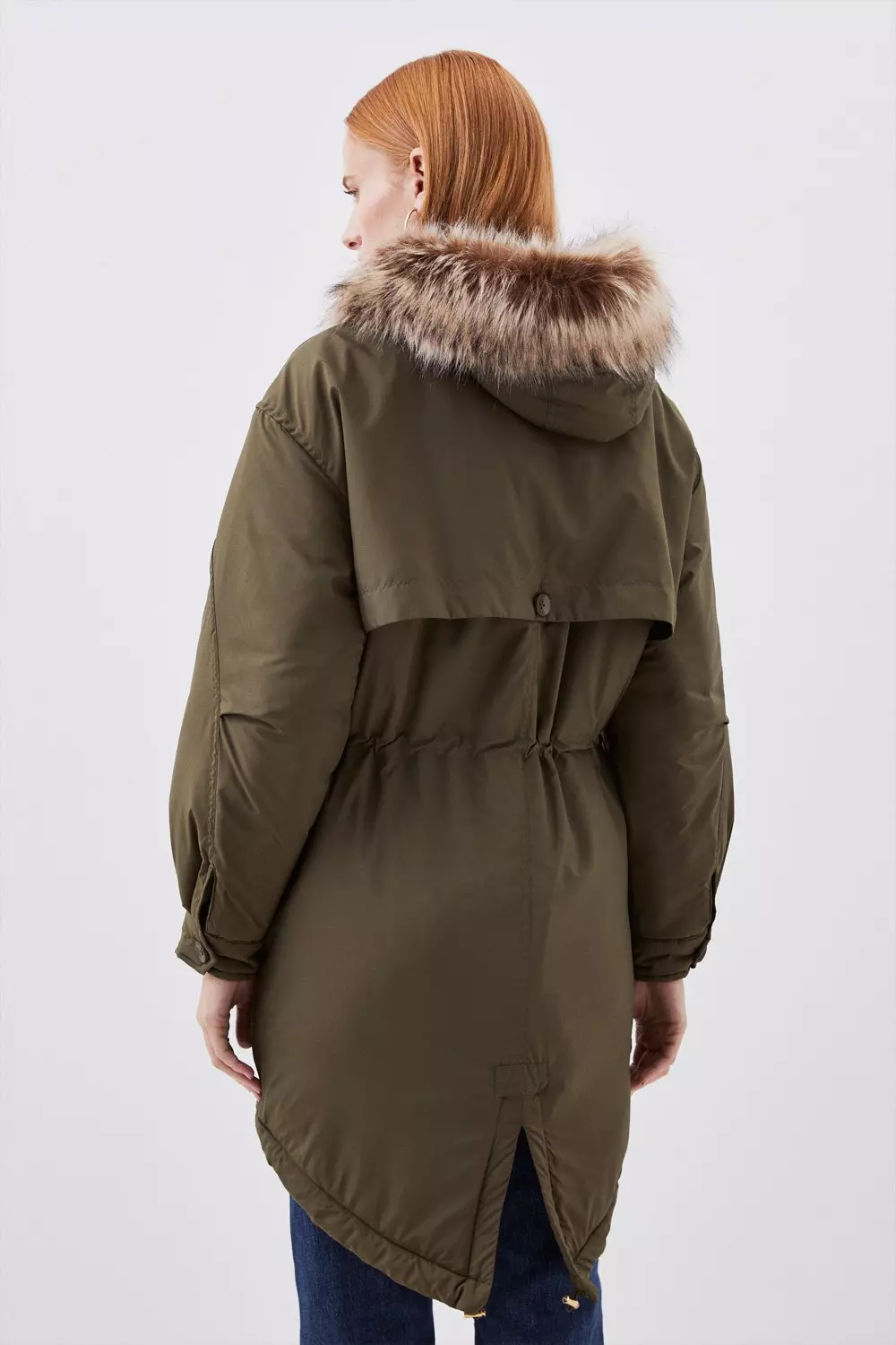 New Look Khaki Faux Fur Lined Hooded Parka Jacket