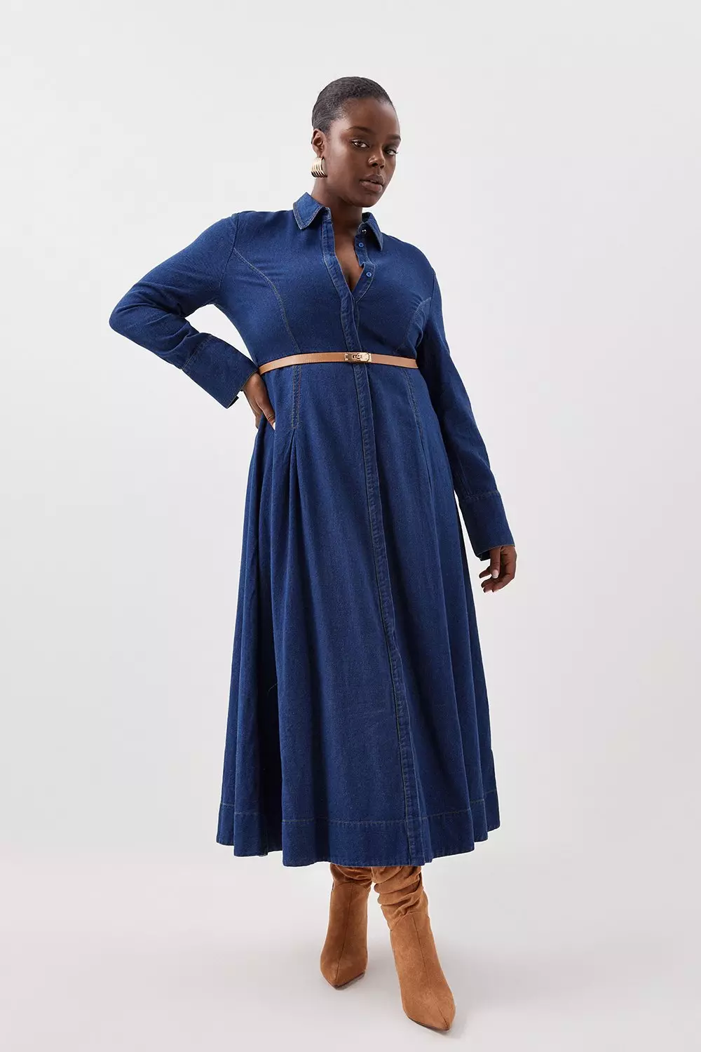 Plus size cotton dresses with sale sleeves