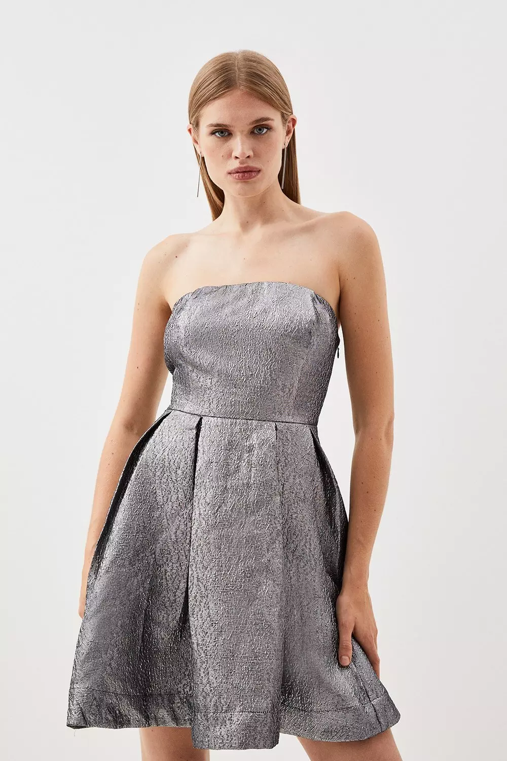 Karen millen silver clearance dress