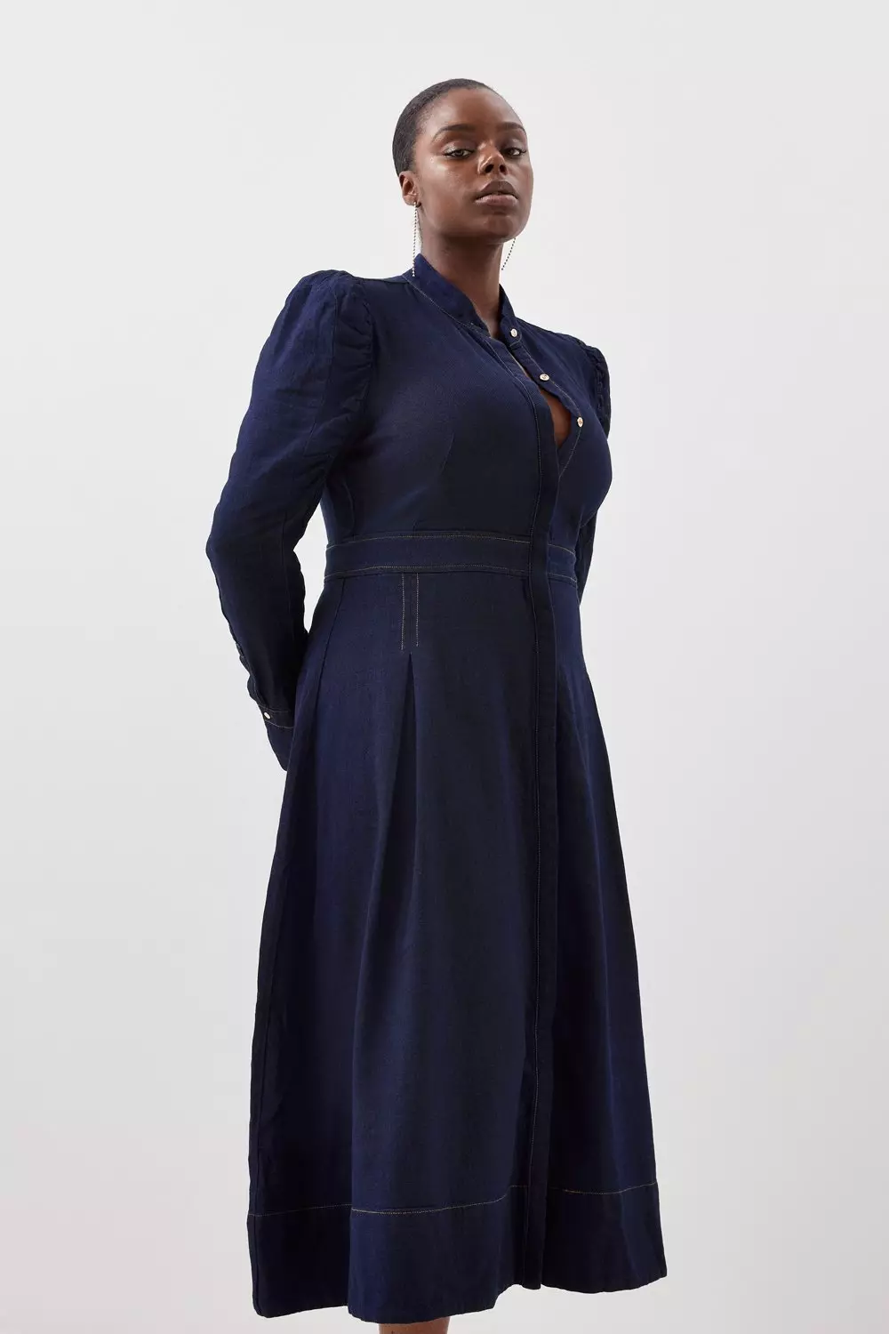 Tencel denim cheap shirt dress