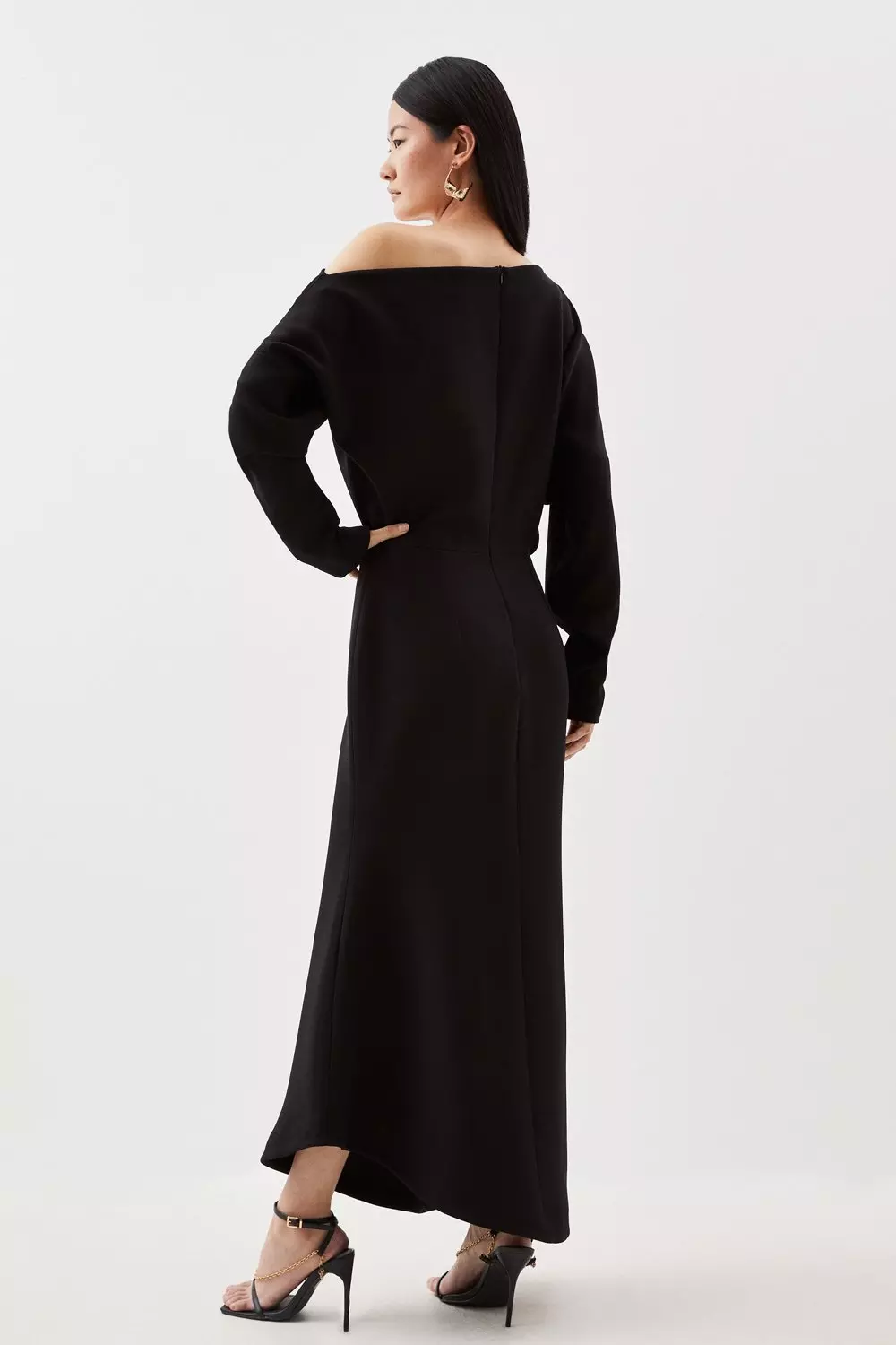 Long stretch shop dresses with sleeves