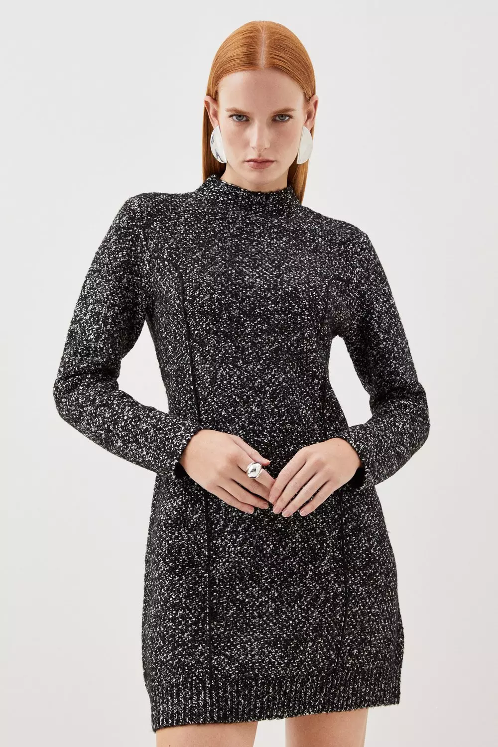 Karen millen tweed a hotsell line dress