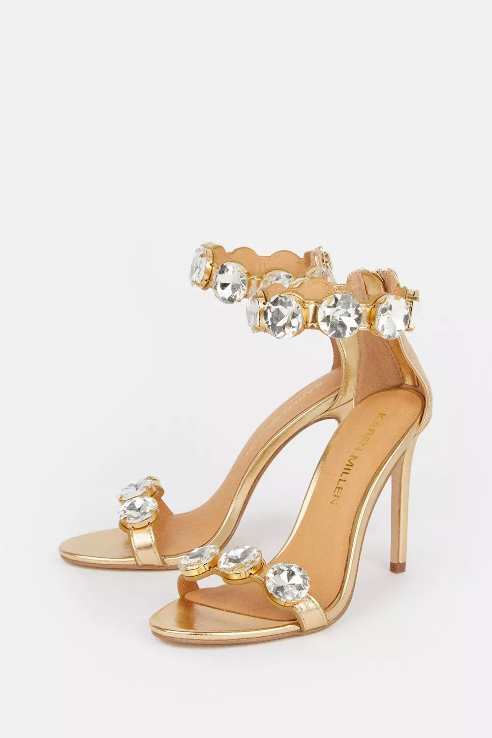 Karen millen store gold strap sandals