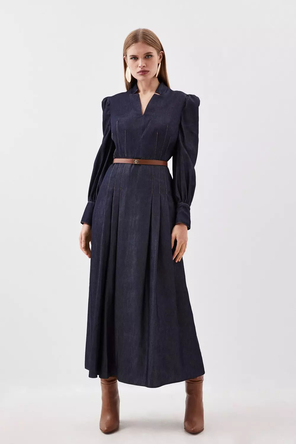 Karen millen shop belted denim dress