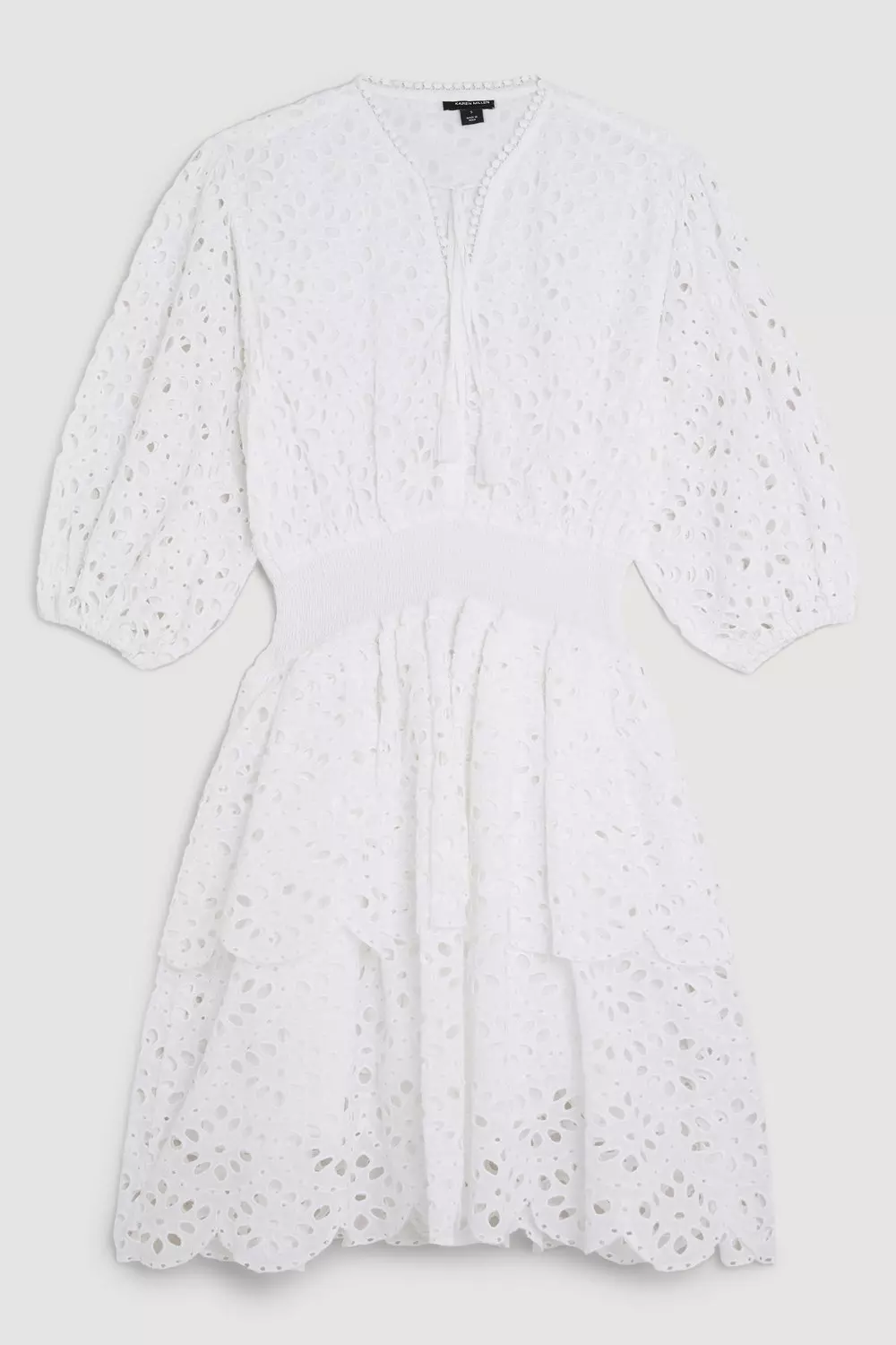 Cotton Eyelet Beach Mini Dress | Karen Millen