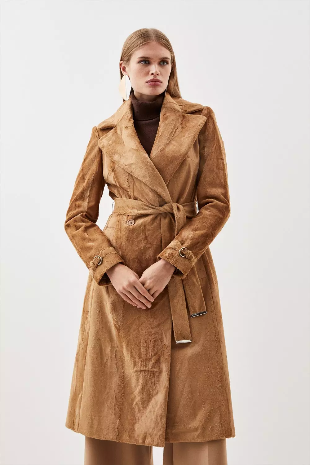 Karen millen black signature pony coat hotsell
