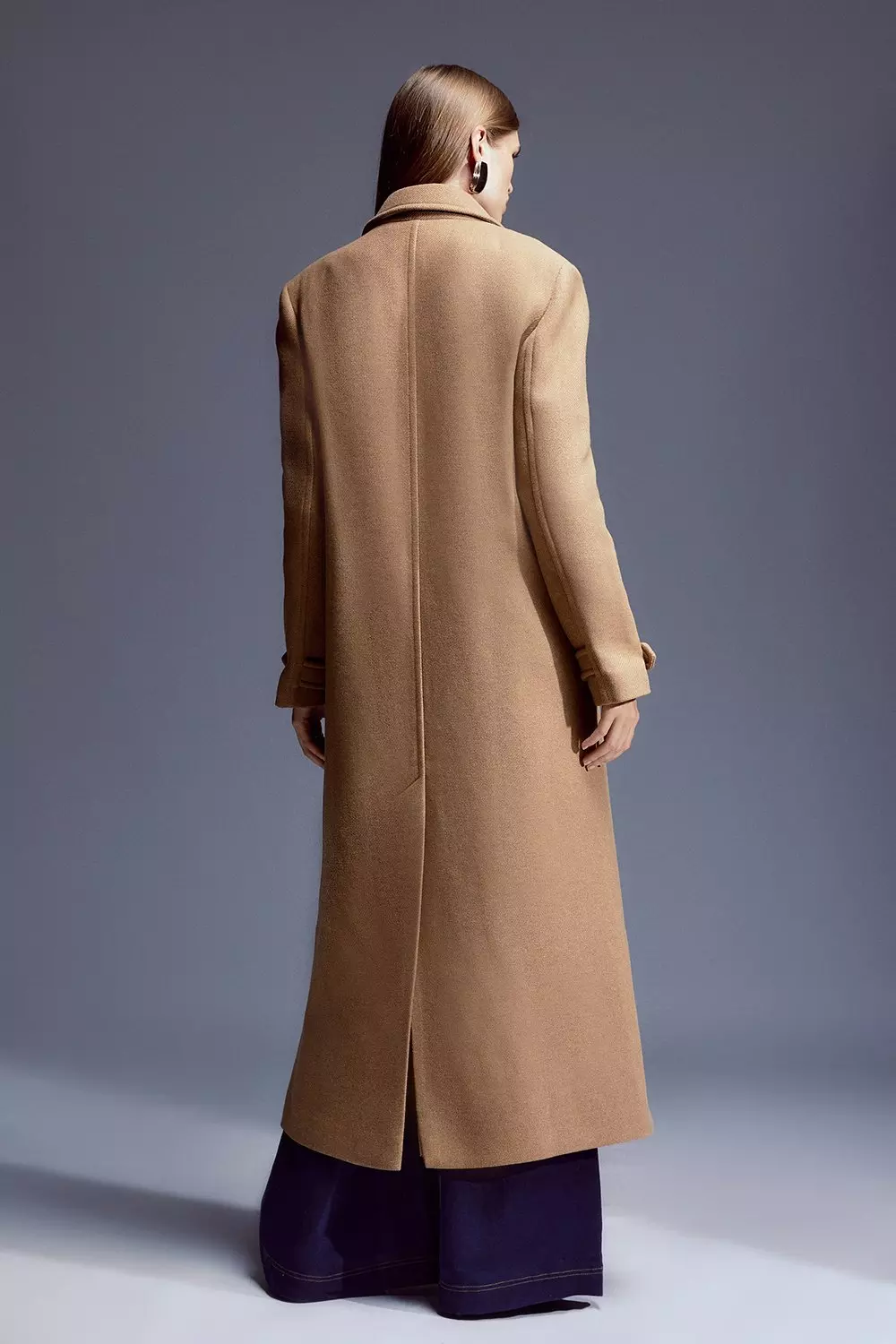 Italian Manteco Wool Double Breasted Coat | Karen Millen