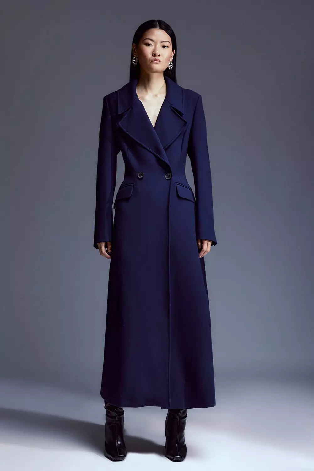 Tailored shop navy coat