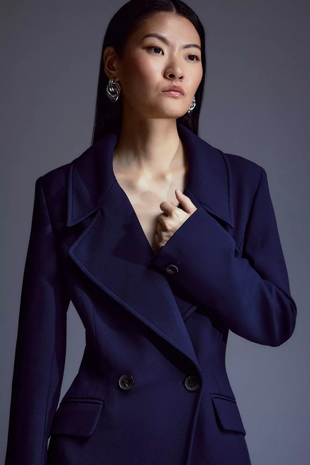 Petite navy clearance coat