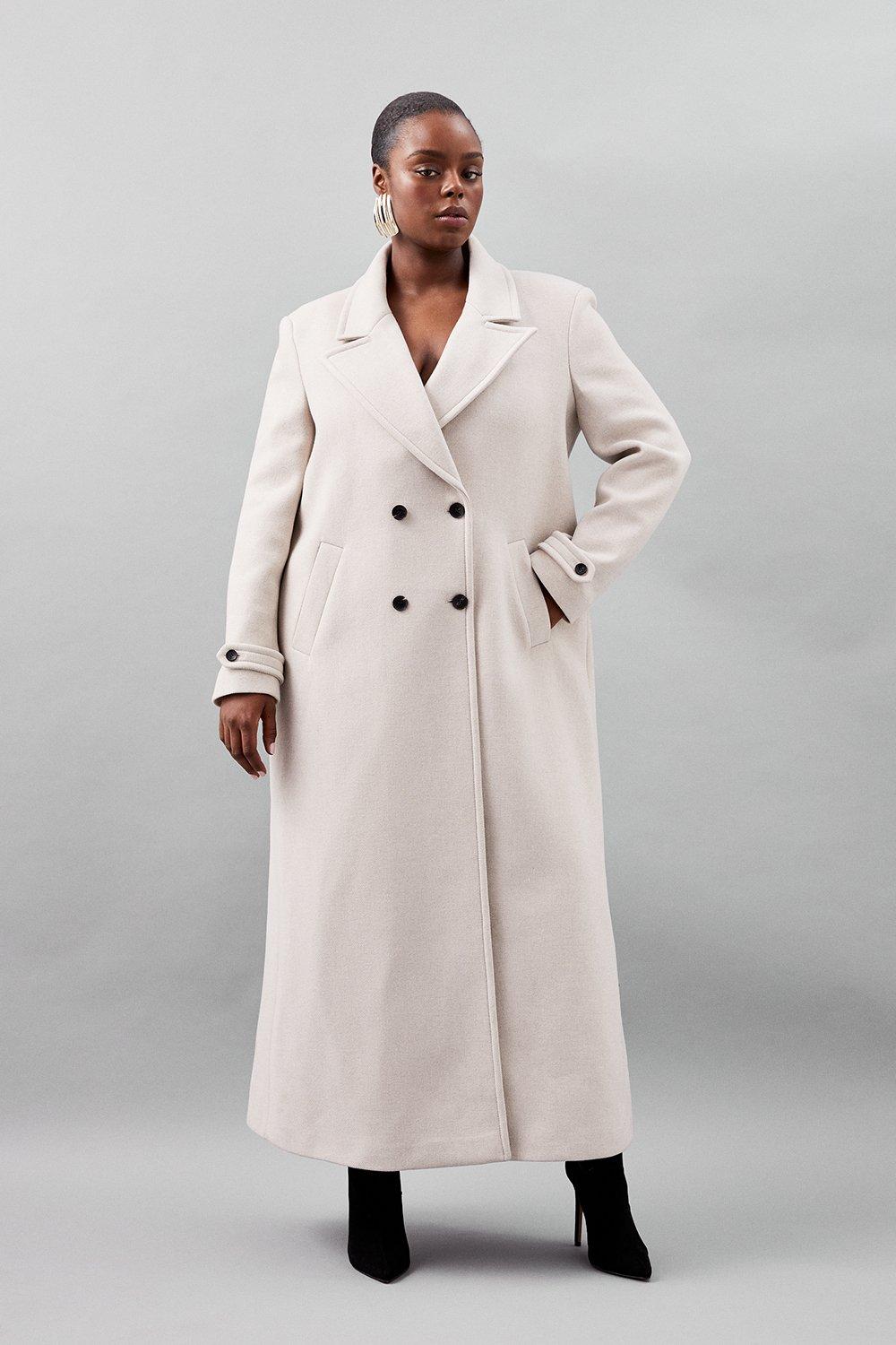 Italian Wool Cashmere Double Breasted Tailored Coat, 50% OFF