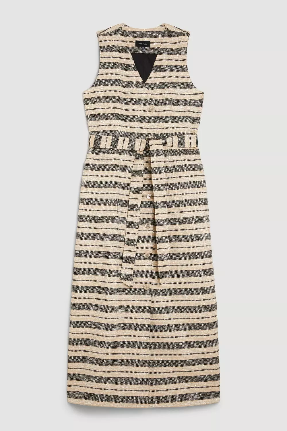 Karen millen graphic store stripe midi dress