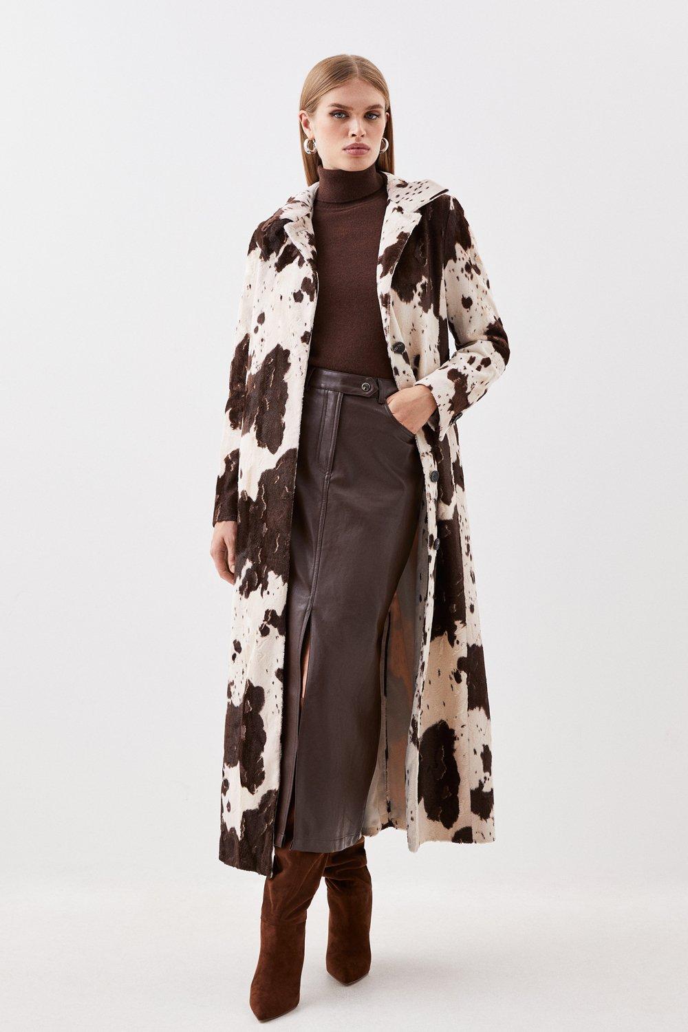 Karen millen relaxed faux fur clearance jacket