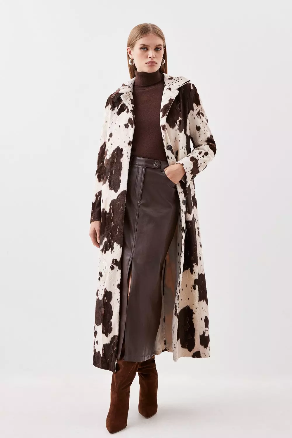 Karen millen shop animal print coat