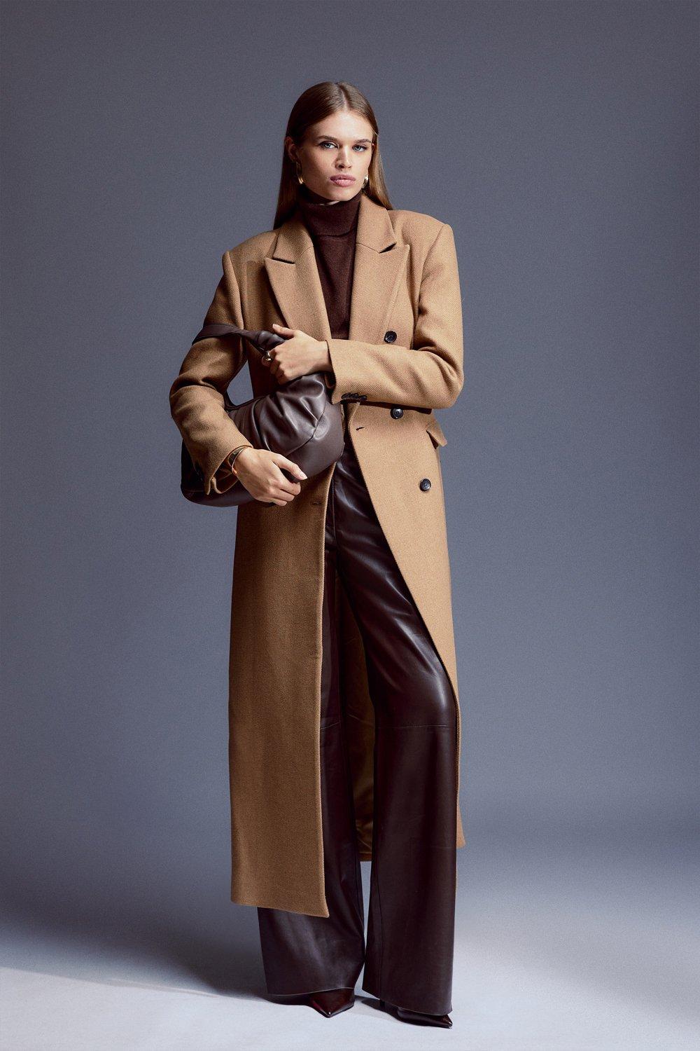 Extra long camel on sale coat