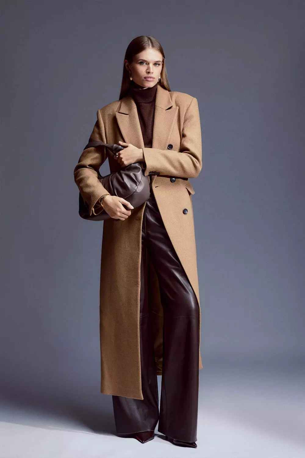 Long length wool on sale coat