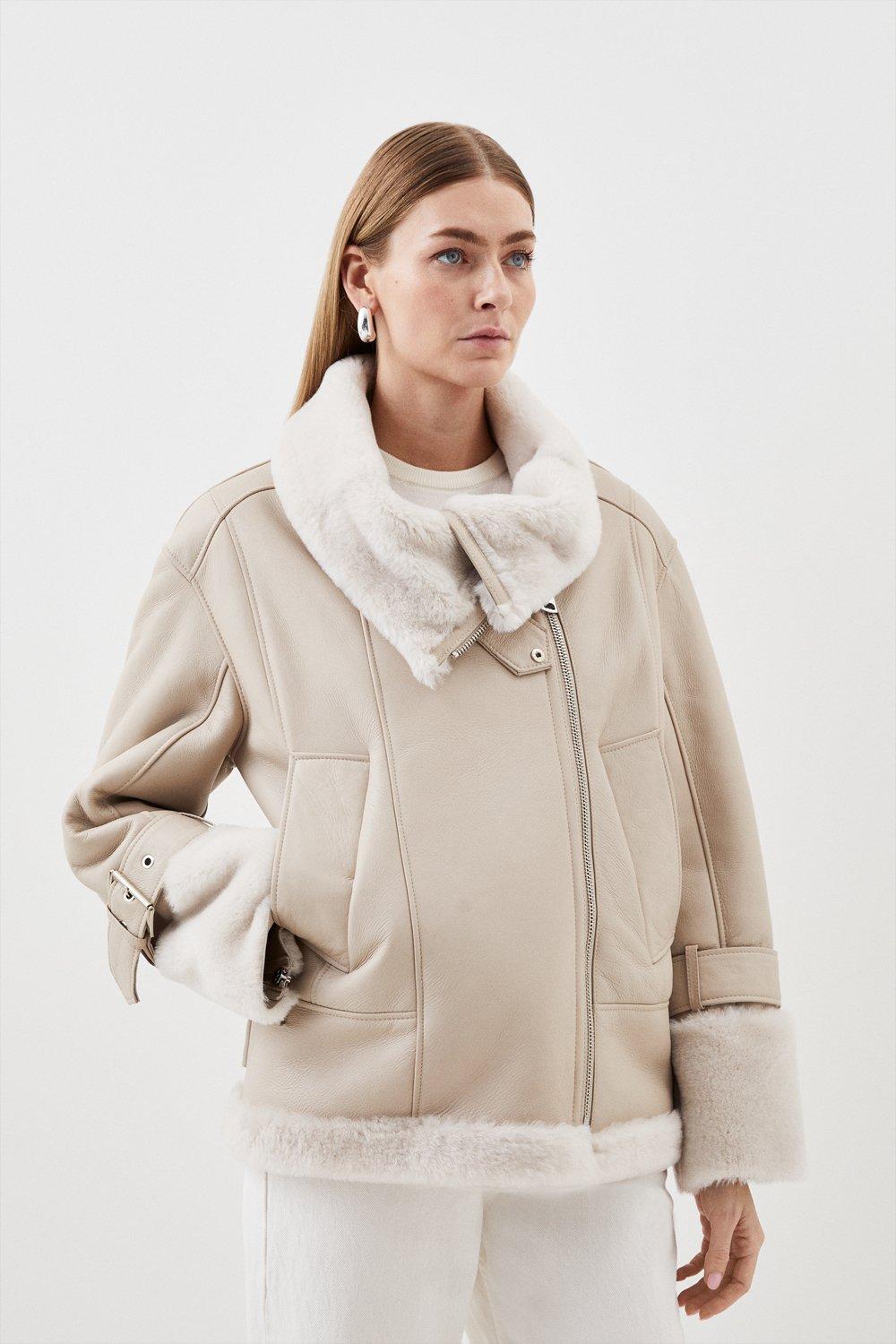 NVLT Faux Leather Sherpa Aviator Jacket | Anthropologie Japan - Women's  Clothing, Accessories & Home