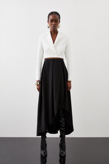 Compact Stretch Tailored Jacket & Soft Tailored Dress mono