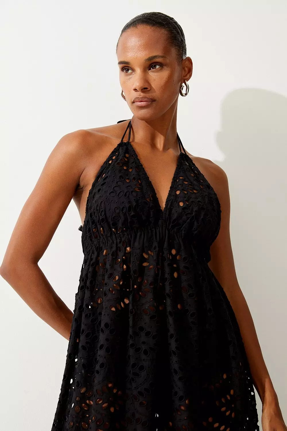 Black lace beach clearance dress