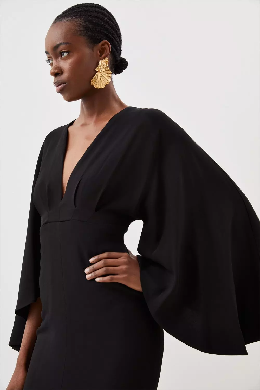 Kimono sleeve midi dress sale