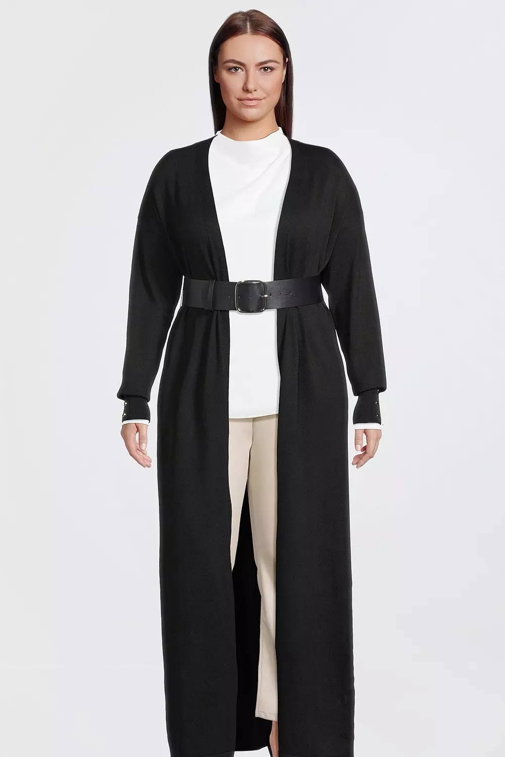 Belted maxi sale cardigan