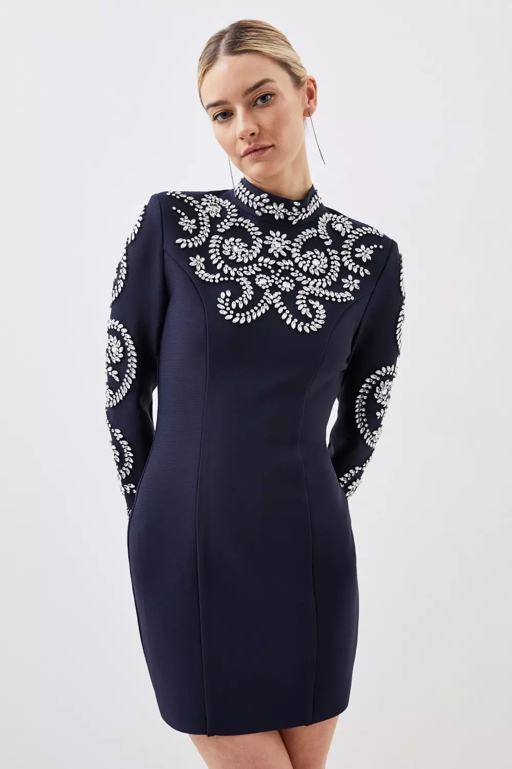 Embellished 2025 knitted dress