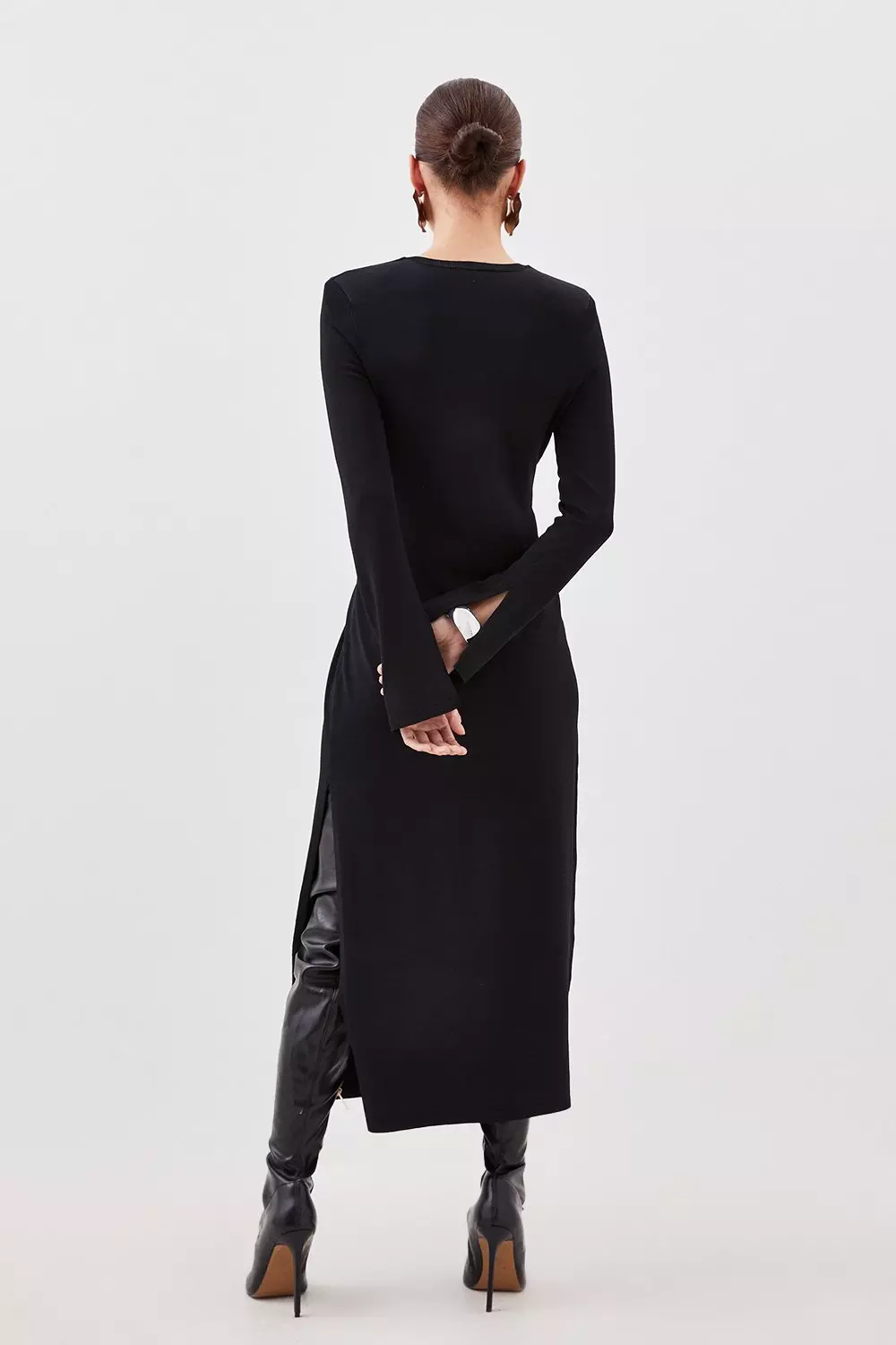 Karen millen gathered outlet detail midi dress