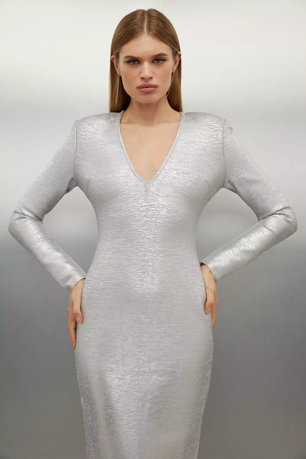 Bandage Figure Form Knit Midaxi Dress