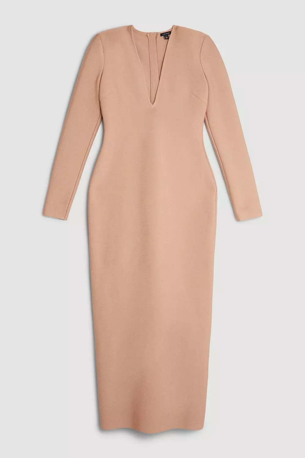 Figure Form Bandage Knit V Neck Midaxi Dress | Karen Millen