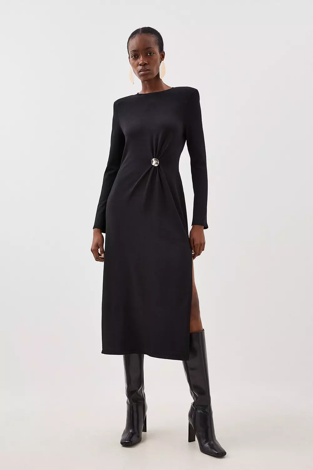 Karen millen gathered 2025 detail midi dress