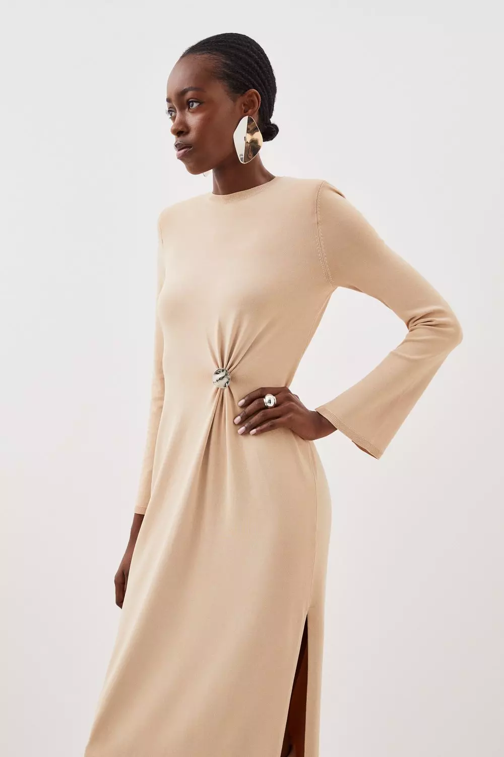 Karen millen gathered on sale detail midi dress