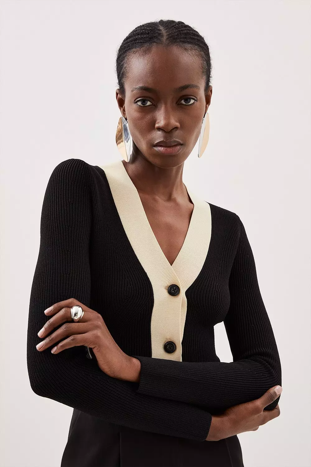 Karen millen black cardigan sale