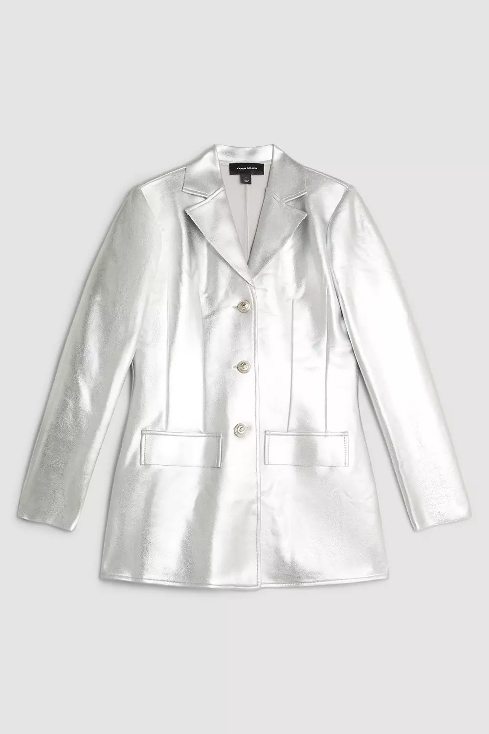 Topshop silver cheap blazer